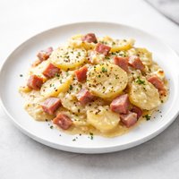 Cheesy Scalloped Potatoes and Ham