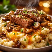 Cheesy Simply Steak Marsala Mashed Potatoes 5fix