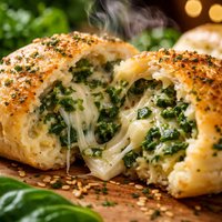 Cheesy Spinach and Herb Stuffed Bread