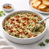 Cheesy Spinach Bacon Hot Dip
