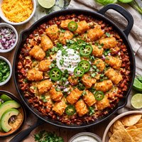 Cheesy Tater Topped Chili