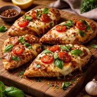 Cheesy Tomato Basil Chicken Breasts