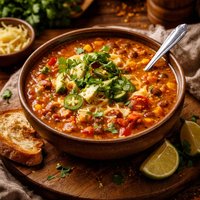 Cheesy Vegetable Chili Soup
