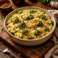Cheezy Broccoli Orzo Vegan
