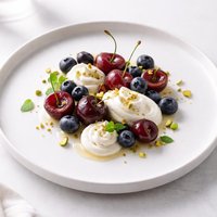 Cherries and Blueberries with Frangelico Mascarpone