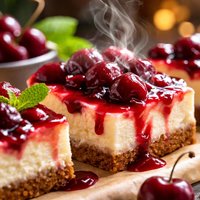 Cherries Jubilee Cheesecake Bars