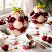 Cherries Jubillee Sundaes