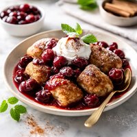 Cherries with Cinnamon Dumplings
