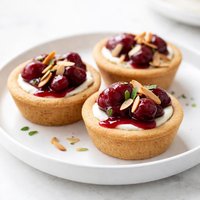 Cherry Almond Cheesecake Cookie Cups