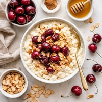 Cherry Almond Rice Pudding