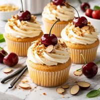 Cherry Almond Vanilla Cupcakes