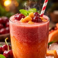 Cherry and Papaya Smoothie
