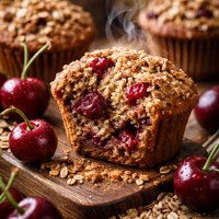 Cherry Buckwheat Muffins