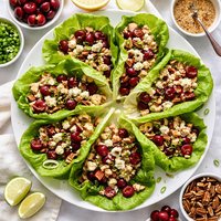 Cherry Chicken Lettuce Wraps