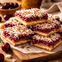 Cherry Coconut Cracker Squares