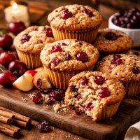 Cherry Cranberry Apple Muffins