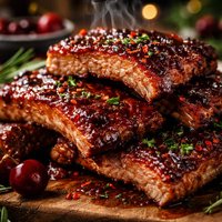 Cherry Glazed Grilled Pork Ribs
