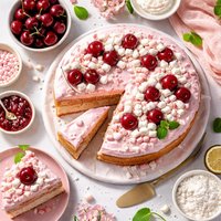 Cherry Marshmallow Cake