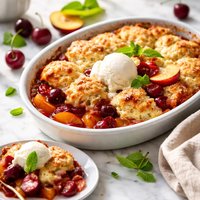Cherry Peach Cobbler