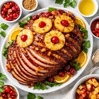 Cherry Pineapple Glazed Ham