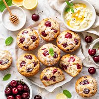 Cherry Ricotta Muffins