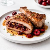 Cherry Stuffed Pork Chops