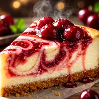 Cherry Swirled Cheesecake