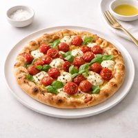 Cherry Tomato and Bocconcini Pizza