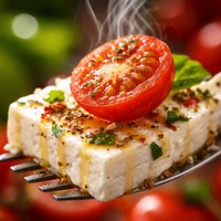 Cherry Tomato and Feta Cheese Slice