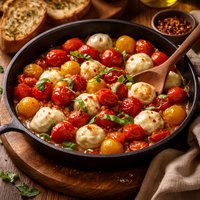 Cherry Tomato Mozzarella Saute
