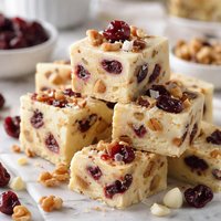 Cherry Walnut White Chocolate Fudge