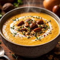 Chestnut and Butternut Squash Bisque Vegan