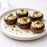 Chevre Cheese Stuffed Mushrooms