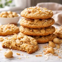 Chewy Coconut Macadamia Nut Cookies