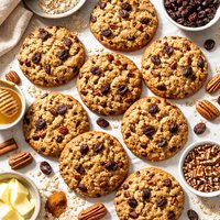 Chewy Oatmeal Raisin Pecan Cookies