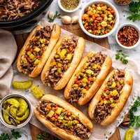 Chicago Style Italian Beef Sandwiches Crock Pot Version