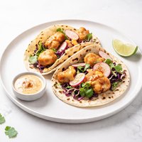 Chicharrones Fish Tacos with Chipotle Tartar Sauce