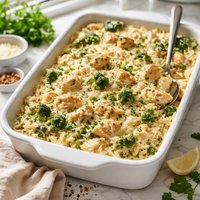 Chicken Alfredo and Rice Casserole