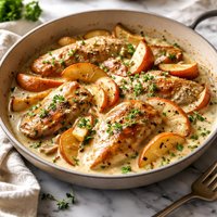 Chicken and Apples in Cream