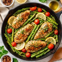 Chicken and Asparagus Skillet Supper