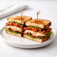 Chicken and Bacon Pan Fried Sandwich