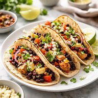 Chicken and Bean Soft Tacos