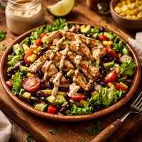 Chicken and Black Bean Salad with Spicy Ranch Dressing