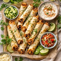 Chicken and Black Bean Taquitos with Adobo Sour Cream 3 Ww Poi