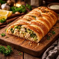 Chicken and Broccoli Braid