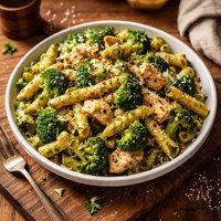 Chicken and Broccoli Pasta with Pesto