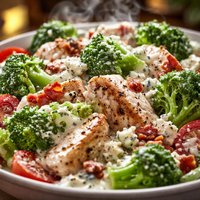 Chicken and Broccoli Salad with Gorgonzola Dressing