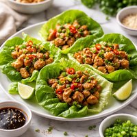 Chicken and Cashews Lettuce Wrap