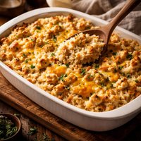 Chicken and Cheese Rice Bake Oamc