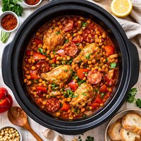 Chicken and Chorizo Stew Slow Cooker